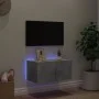Mueble de TV de pared con luces LED gris hormigón 60x35x31 cm de , Muebles TV - Ref: Foro24-837273, Precio: 44,56 €, Descuent...
