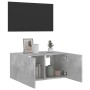 Mueble de TV de pared con luces LED gris hormigón 60x35x31 cm de , Muebles TV - Ref: Foro24-837273, Precio: 45,15 €, Descuent...
