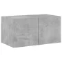 Mueble de TV de pared con luces LED gris hormigón 60x35x31 cm de , Muebles TV - Ref: Foro24-837273, Precio: 44,56 €, Descuent...