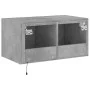 Mueble de TV de pared con luces LED gris hormigón 60x35x31 cm de , Muebles TV - Ref: Foro24-837273, Precio: 44,56 €, Descuent...