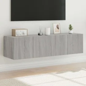 Muebles TV de pared con luces LED 2 uds gris Sonoma 60x35x31 cm de , Muebles TV - Ref: Foro24-837278, Precio: 87,79 €, Descue...
