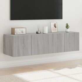 Wand-TV-Möbel mit LED-Leuchten 2 Stück Sonoma grau 60x35x31 cm von , TV-Möbel - Ref: Foro24-837278, Preis: 88,95 €, Rabatt: %