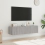 Muebles TV de pared con luces LED 2 uds gris Sonoma 60x35x31 cm de , Muebles TV - Ref: Foro24-837278, Precio: 91,51 €, Descue...