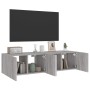Muebles TV de pared con luces LED 2 uds gris Sonoma 60x35x31 cm de , Muebles TV - Ref: Foro24-837278, Precio: 91,51 €, Descue...