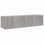 Wall-mounted TV furniture with LED lights 2 units Sonoma gray 60x35x31 cm by , TV Furniture - Ref: Foro24-837278, Price: 87,6...