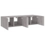 Wand-TV-Möbel mit LED-Leuchten 2 Stück Sonoma grau 60x35x31 cm von , TV-Möbel - Ref: Foro24-837278, Preis: 88,95 €, Rabatt: %