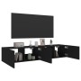 Wand-TV-Möbel mit LED-Leuchten 2 Stück schwarz 80x35x31 cm von , TV-Möbel - Ref: Foro24-837284, Preis: 117,45 €, Rabatt: %