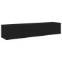 Muebles de TV de pared con luces LED 2 uds negro 80x35x31 cm de , Muebles TV - Ref: Foro24-837284, Precio: 121,35 €, Descuent...