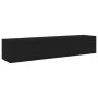 Wand-TV-Möbel mit LED-Leuchten 2 Stück schwarz 80x35x31 cm von , TV-Möbel - Ref: Foro24-837284, Preis: 115,83 €, Rabatt: %