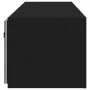Wall-mounted TV furniture with LED lights 2 units black 80x35x31 cm by , TV Furniture - Ref: Foro24-837284, Price: 115,83 €, ...