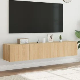 Wandfernseher Möbel LED-Leuchten 2 Stück Sonoma Eiche 80x35x31 cm von , TV-Möbel - Ref: Foro24-837286, Preis: 100,26 €, Rabat...