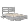 Estructura de cama con cajón Gris Sonoma 160 x 200 cm en Conjuntos de muebles | Comprar online en Foro24