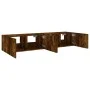 TV-Wandmöbel LED-Leuchten 2 Stück Räuchereiche 80x35x31 cm von , TV-Möbel - Ref: Foro24-837290, Preis: 100,76 €, Rabatt: %