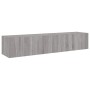 Muebles TV de pared con luces LED 2 uds gris Sonoma 80x35x31 cm de , Muebles TV - Ref: Foro24-837292, Precio: 105,40 €, Descu...