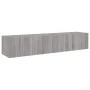 Muebles TV de pared con luces LED 2 uds gris Sonoma 80x35x31 cm de , Muebles TV - Ref: Foro24-837292, Precio: 103,89 €, Descu...