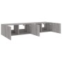 Muebles TV de pared con luces LED 2 uds gris Sonoma 80x35x31 cm de , Muebles TV - Ref: Foro24-837292, Precio: 105,40 €, Descu...