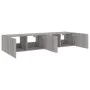 Wall-mounted TV furniture with LED lights 2 units gray Sonoma 80x35x31 cm by , TV Furniture - Ref: Foro24-837292, Price: 103,...
