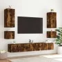 Wand-TV-Möbel mit LED-Leuchten, Räuchereiche 100x35x31 cm von , TV-Möbel - Ref: Foro24-837299, Preis: 57,39 €, Rabatt: %