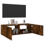 Wand-TV-Möbel mit LED-Leuchten, Räuchereiche 100x35x31 cm von , TV-Möbel - Ref: Foro24-837299, Preis: 58,09 €, Rabatt: %