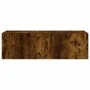 Wall-mounted TV stand with smoked oak LED lights 100x35x31 cm by , TV Furniture - Ref: Foro24-837299, Price: 57,39 €, Discoun...