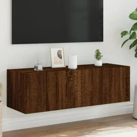 Wand-TV-Möbel mit LED-Leuchten, braune Eiche 100x35x31 cm von , TV-Möbel - Ref: Foro24-837301, Preis: 58,25 €, Rabatt: %
