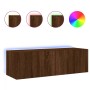 Wand-TV-Möbel mit LED-Leuchten, braune Eiche 100x35x31 cm von , TV-Möbel - Ref: Foro24-837301, Preis: 60,77 €, Rabatt: %