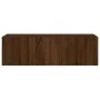 Mueble de TV de pared con luces LED marrón roble 100x35x31 cm de , Muebles TV - Ref: Foro24-837301, Precio: 58,25 €, Descuent...