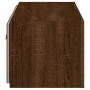 Wall-mounted TV stand with LED lights in brown oak, 100x35x31 cm. by , TV Furniture - Ref: Foro24-837301, Price: 58,25 €, Dis...