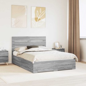 Estructura de cama con cajón Gris Sonoma 150 x 200 cm en Conjuntos de muebles | Comprar online en Foro24