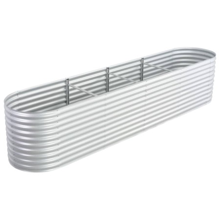 Arriate de acero galvanizado plateado 400x80x81 cm de vidaXL, Maceteros y jardineras - Ref: Foro24-45511, Precio: 259,82 €, D...