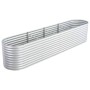 Blumenbeet aus silber verzinktem Stahl, 400 x 80 x 81 cm von vidaXL, Töpfe und Pflanzgefäße - Ref: Foro24-45511, Preis: 260,4...