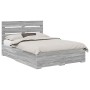 Estructura de cama con cajón Gris Sonoma 150 x 200 cm en Conjuntos de muebles | Comprar online en Foro24