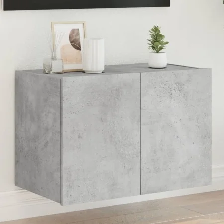 Mueble de TV de pared con luces LED gris hormigón 60x35x41 cm de , Muebles TV - Ref: Foro24-837308, Precio: 50,00 €, Descuent...