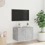 Mueble de TV de pared con luces LED gris hormigón 60x35x41 cm de , Muebles TV - Ref: Foro24-837308, Precio: 50,00 €, Descuent...