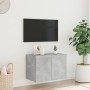 Wand-TV-Möbel mit betongrauen LED-Leuchten 60x35x41 cm von , TV-Möbel - Ref: Foro24-837308, Preis: 50,63 €, Rabatt: %