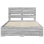 Estructura de cama con cajón Gris Sonoma 150 x 200 cm en Conjuntos de muebles | Comprar online en Foro24