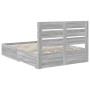 Estructura de cama con cajón Gris Sonoma 150 x 200 cm en Conjuntos de muebles | Comprar online en Foro24
