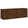 Muebles TV de pared luces LED 2 uds marrón roble 60x35x41 cm de , Muebles TV - Ref: Foro24-837315, Precio: 90,76 €, Descuento: %