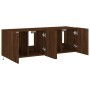 Muebles TV de pared luces LED 2 uds marrón roble 60x35x41 cm by , TV Furniture - Ref: Foro24-837315, Price: 91,90 €, Discount: %