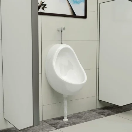 Wandurinal mit Spülventil aus weißer Keramik von vidaXL, Urinale - Ref: Foro24-143990, Preis: 133,58 €, Rabatt: %
