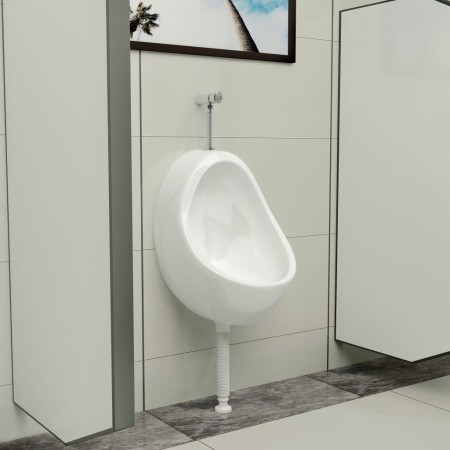 Wandurinal mit Spülventil aus weißer Keramik von vidaXL, Urinale - Ref: Foro24-143990, Preis: 122,14 €, Rabatt: %