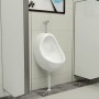 Wandurinal mit Spülventil aus weißer Keramik von vidaXL, Urinale - Ref: Foro24-143990, Preis: 122,14 €, Rabatt: %