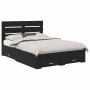 Estructura de cama con cajón Roble Negro 140 x 200 cm en Conjuntos de muebles | Comprar online en Foro24