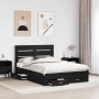 Estructura de cama con cajón Roble Negro 140 x 200 cm en Conjuntos de muebles | Comprar online en Foro24