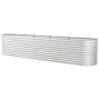 Silver galvanized steel flower bed 400x80x81 cm by vidaXL, Pots and planters - Ref: Foro24-45511, Price: 254,60 €, Discount: %
