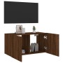 Wand-TV-Möbel mit LED-Leuchten, braune Eiche 80x35x41 cm von , TV-Möbel - Ref: Foro24-837322, Preis: 59,40 €, Rabatt: %