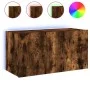 Wand-TV-Möbel mit LED-Leuchten, Räuchereiche 80x35x41 cm von , TV-Möbel - Ref: Foro24-837320, Preis: 57,10 €, Rabatt: %