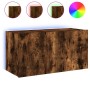 Wand-TV-Möbel mit LED-Leuchten, Räuchereiche 80x35x41 cm von , TV-Möbel - Ref: Foro24-837320, Preis: 57,80 €, Rabatt: %