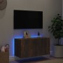 Wand-TV-Möbel mit LED-Leuchten, Räuchereiche 80x35x41 cm von , TV-Möbel - Ref: Foro24-837320, Preis: 57,80 €, Rabatt: %
