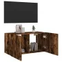 Wand-TV-Möbel mit LED-Leuchten, Räuchereiche 80x35x41 cm von , TV-Möbel - Ref: Foro24-837320, Preis: 57,10 €, Rabatt: %